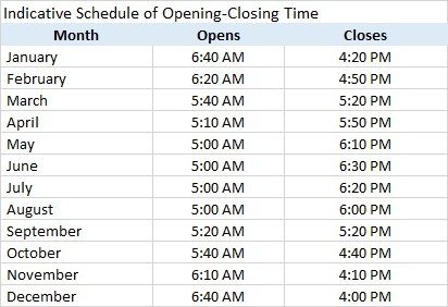 Приблизительное ежемесячное расписание: