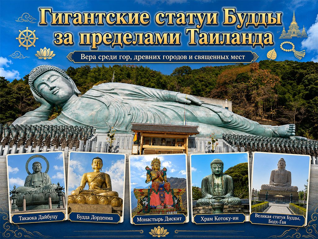 Гигантские статуи Будды за пределами Таиланда